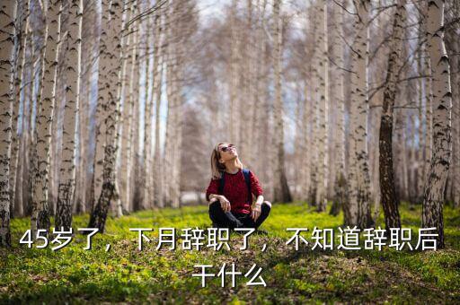 45歲了，下月辭職了，不知道辭職后干什么