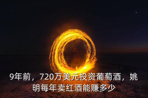 9年前，720萬美元投資葡萄酒，姚明每年賣紅酒能賺多少