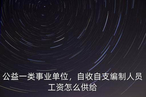 公益一類事業單位，自收自支編制人員工資怎么供給