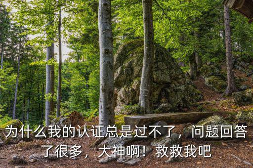 為什么我的認(rèn)證總是過不了，問題回答了很多，大神啊！救救我吧