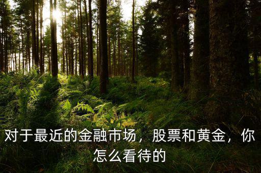 對于最近的金融市場，股票和黃金，你怎么看待的