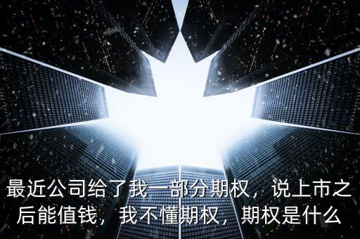 最近公司給了我一部分期權，說上市之后能值錢，我不懂期權，期權是什么