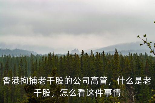 香港拘捕老千股的公司高管，什么是老千股，怎么看這件事情