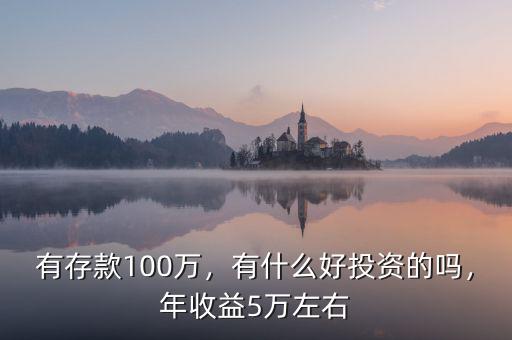 有存款100萬，有什么好投資的嗎，年收益5萬左右