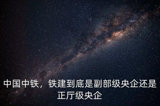 副部級央企怎么樣,副部級企業的總經理什么級別