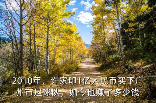 2010年，許家印1億人民幣買下廣州市足球隊，如今他賺了多少錢