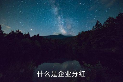 什么叫分紅,什么是企業分紅