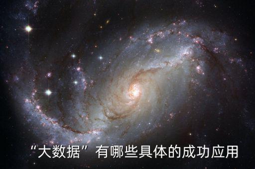 “大數據”有哪些具體的成功應用