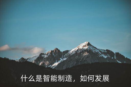 什么是智能制造，如何發展