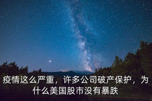 疫情這么嚴重，許多公司破產保護，為什么美國股市沒有暴跌