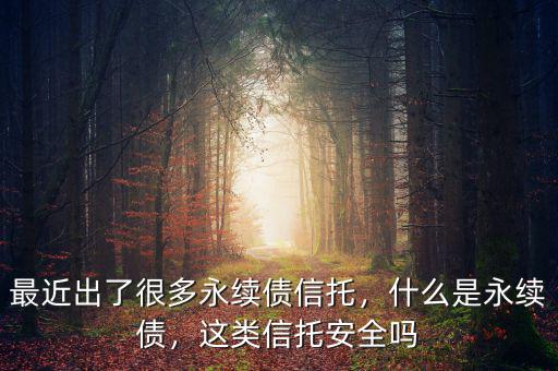 為什么發永續債,什么是永續債