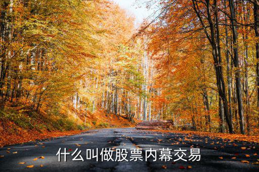 什么叫做股票內幕交易