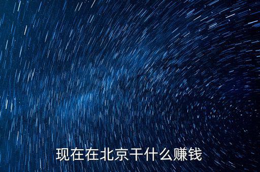現在在北京干什么賺錢