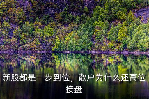 新股都是一步到位，散戶(hù)為什么還高位接盤(pán)