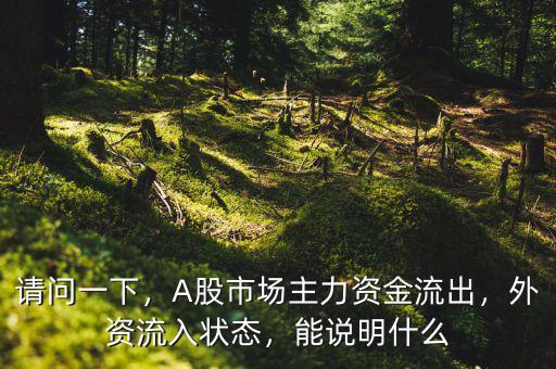 請問一下，A股市場主力資金流出，外資流入狀態，能說明什么
