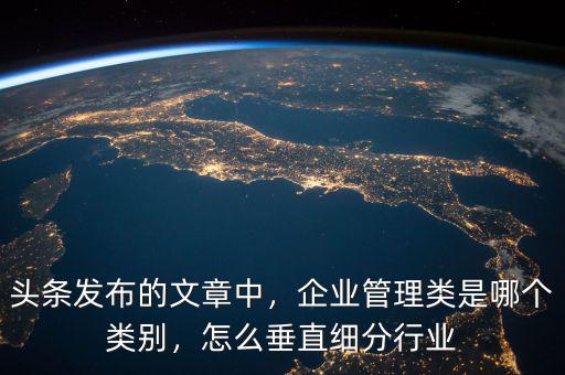 頭條發布的文章中，企業管理類是哪個類別，怎么垂直細分行業