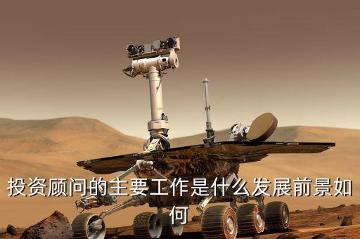 投資顧問的主要工作是什么發展前景如何