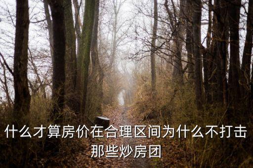 國家為什么不打壓房價,什么才算房價在合理區間