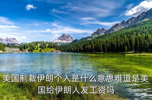 美國制裁伊朗個人是什么意思難道是美國給伊朗人發工資嗎