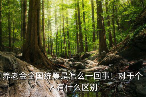 養老金統籌什么意思,養老金全國統籌是怎么一回事