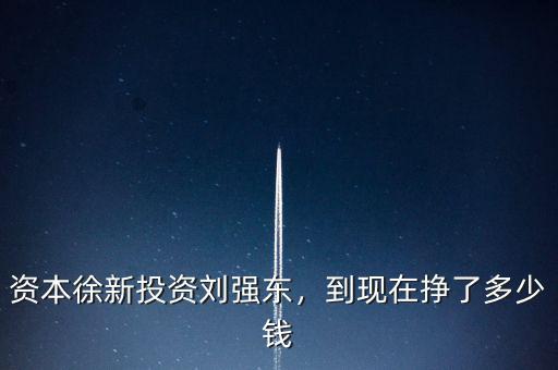 資本徐新投資劉強東，到現在掙了多少錢