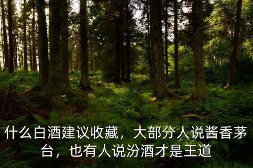 什么白酒建議收藏，大部分人說醬香茅臺，也有人說汾酒才是王道