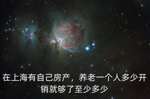 一個人養老需要多少錢,有多少錢才能夠養老