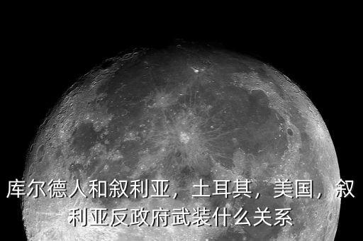庫爾德人和敘利亞，土耳其，美國，敘利亞反政府武裝什么關系