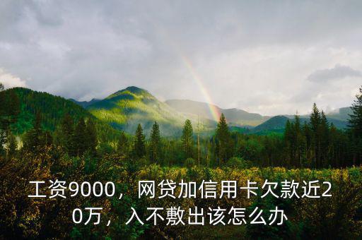 工資9000，網(wǎng)貸加信用卡欠款近20萬，入不敷出該怎么辦