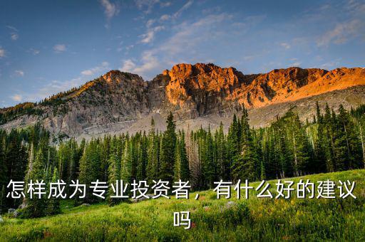作為專業的投資者一天會做些什么,怎樣成為專業投資者