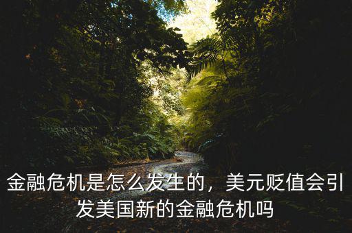 金融危機是怎么發生的，美元貶值會引發美國新的金融危機嗎