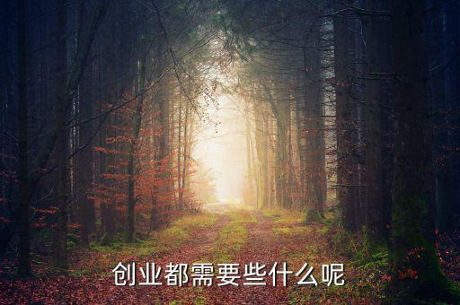 創業都需要些什么呢