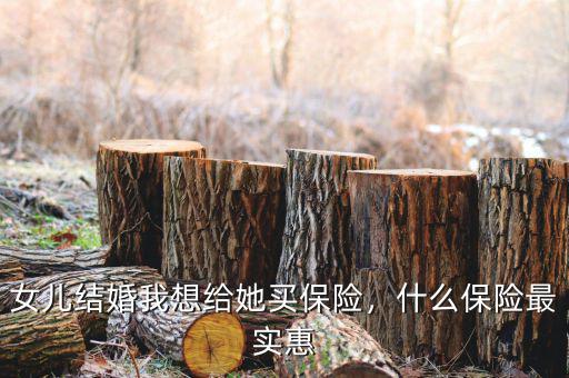 女兒結婚我想給她買保險，什么保險最實惠