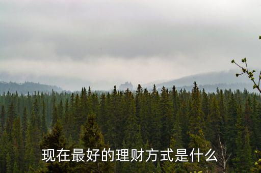 2015什么理財方式好,現在最好的理財方式是什么
