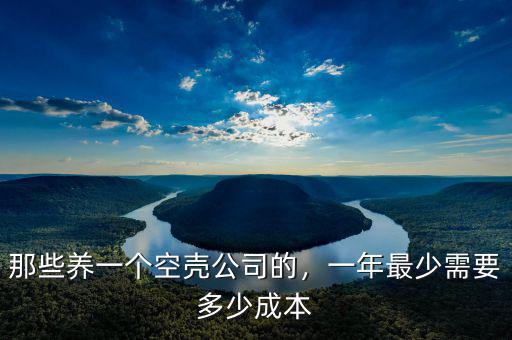那些養一個空殼公司的，一年最少需要多少成本