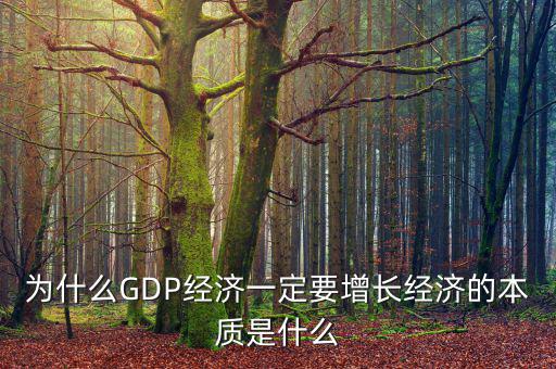 為什么要保持經濟增長,為什么GDP經濟一定要增長