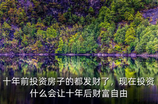 十年前投資房子的都發財了，現在投資什么會讓十年后財富自由