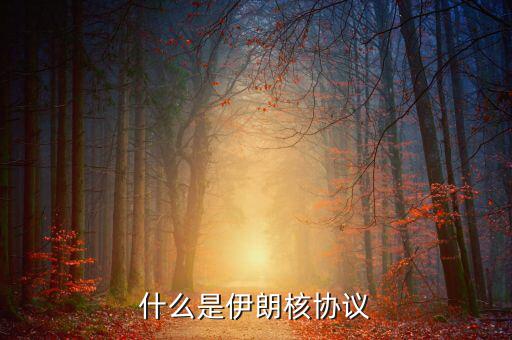 什么是伊朗核協議