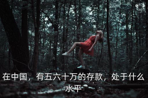 在中國，有五六十萬的存款，處于什么水平