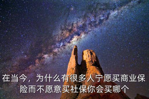 在當今，為什么有很多人寧愿買商業保險而不愿意買社保你會買哪個