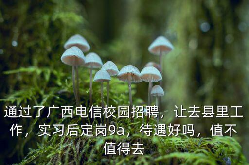 通過了廣西電信校園招聘，讓去縣里工作，實(shí)習(xí)后定崗9a，待遇好嗎，值不值得去