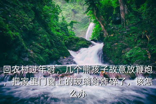 回農村過年時，幾個熊孩子故意放鞭炮，把家里門窗上的玻璃給炸碎了，該怎么辦