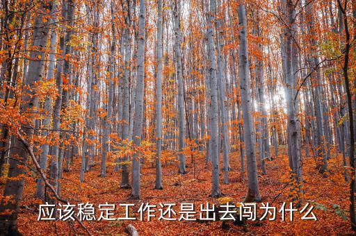 應該穩定工作還是出去闖為什么
