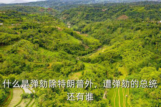 紙牌屋總統為什么被彈劾,為什么還要搞彈劾特朗普