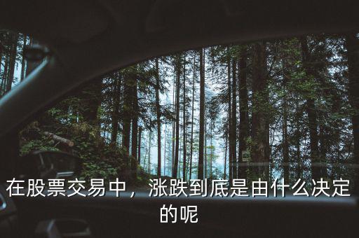 在股票交易中，漲跌到底是由什么決定的呢