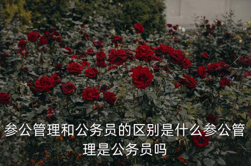 參公管理和公務員的區別是什么參公管理是公務員嗎