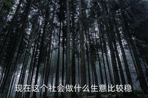 現在這個社會做什么生意比較穩