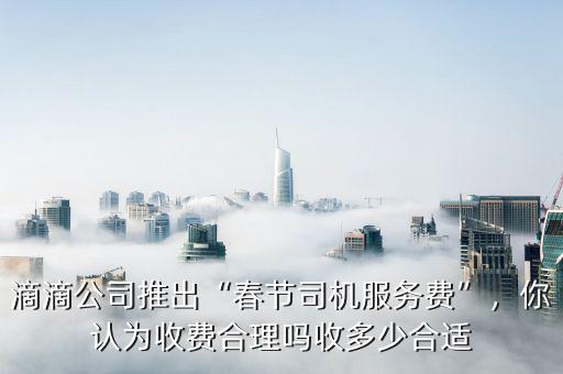 滴滴公司推出“春節(jié)司機服務費”，你認為收費合理嗎收多少合適