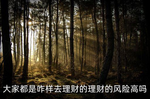 你們都是怎么理財的,你們平時都是怎么理財的呢