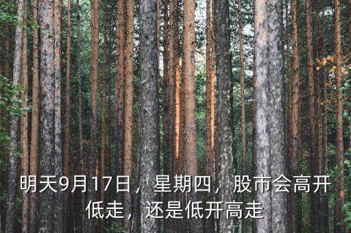 明天9月17日，星期四，股市會高開低走，還是低開高走